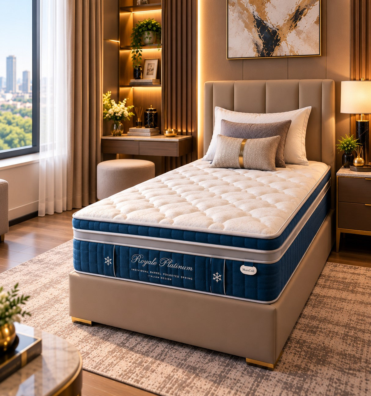 Maxcoil Royale Series Platinum Mattress - SUPER SINGLE