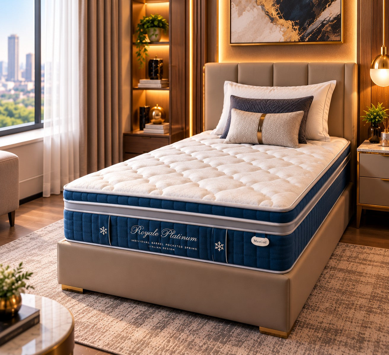 Maxcoil Royale Series Platinum Mattress - SUPER SINGLE