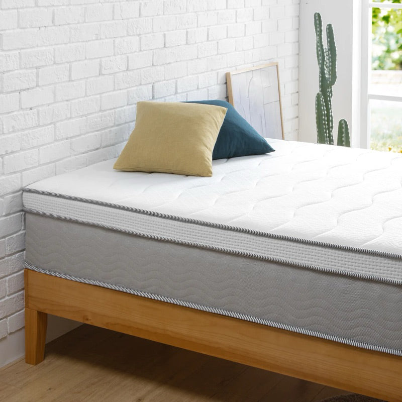 Zinus 30cm Euro Top Latex Hybrid ‘Cool’ Spring Mattress with Encasement (12”) - King