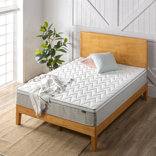 Zinus 25cm Euro Top Latex Hybrid ‘Cool’ Spring Mattress with Encasement (10”) - Super Single