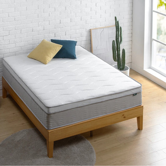 Zinus 30cm Euro Top Latex Hybrid ‘Cool’ Spring Mattress with Encasement (12”) - Super Single